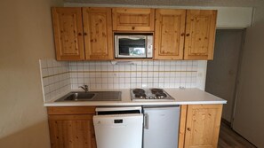 Fridge, oven, dishwasher, coffee/tea maker - 20m from resort center, 3rd floor, balcony, tv, ski locker, 30m², Les 2 Alpes (Les Deux Alpes)