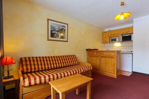 Living area - 20m from resort center, 2nd floor, balcony, tv, ski locker, 31m², Les 2 Alpes (Les Deux Alpes)