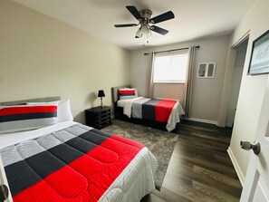 2 bedrooms, iron/ironing board, travel cot, WiFi