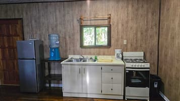 Fridge, oven, stovetop, coffee/tea maker