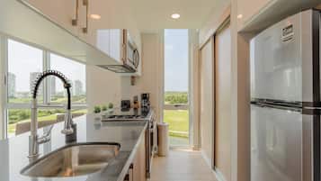 Appartement Confort, vue golf | Cuisine privée