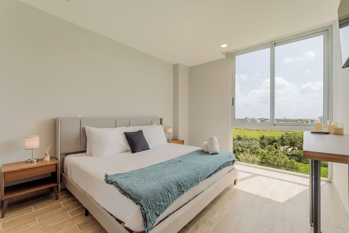 1 slaapkamer, lakens van Egyptisch katoen, luxe beddengoed