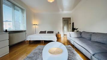 1 sovrum, skrivbord, strykjärn/strykbräda och wi-fi