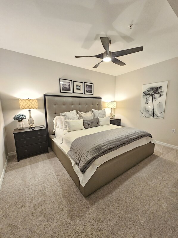 2 bedrooms, iron/ironing board, WiFi, bed sheets