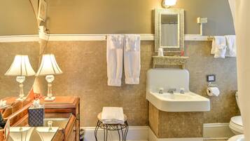 Hair dryer, towels