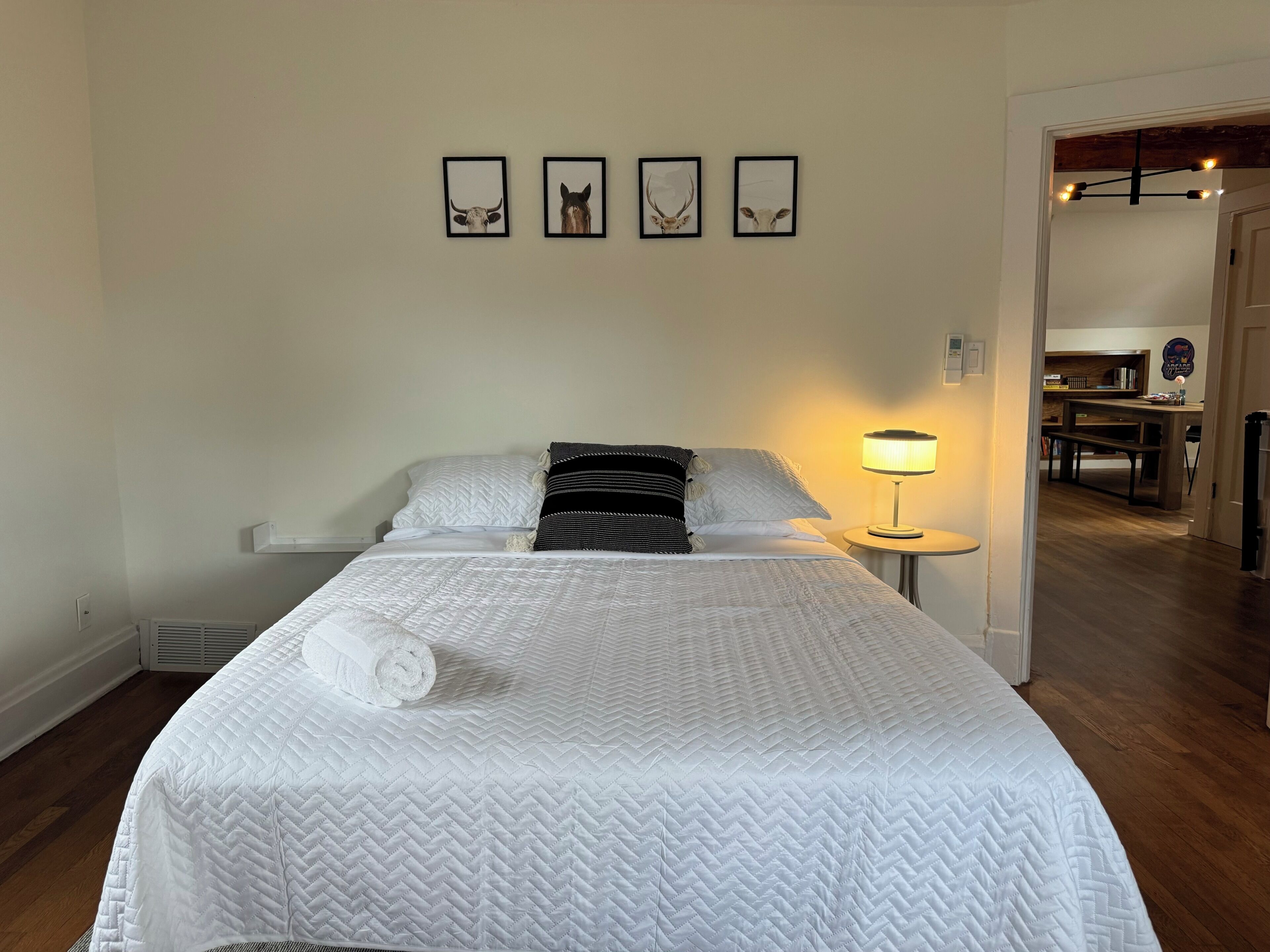 3 bedrooms, iron/ironing board, travel cot, WiFi