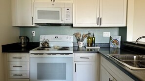 Microwave, oven, stovetop, dishwasher