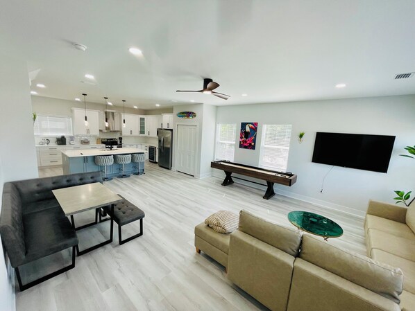 Smart TV, video games, table football