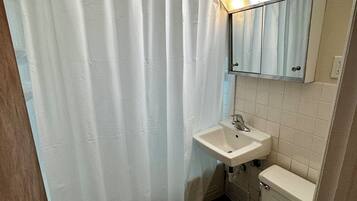 Serviettes fournies, savon, shampoing, papier toilette