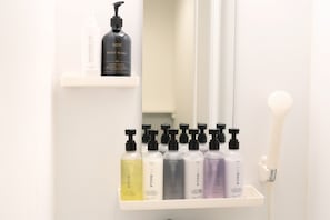 Apartment, Multiple Beds, Non Smoking, Private Bathroom | Bathroom | Shower, free toiletries, hair dryer, towels - SLEEPLAB Asakusa (Tokyo)