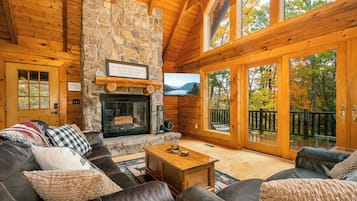 Smart TV, fireplace, video games, stereo