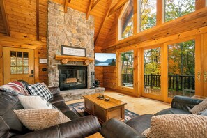 Smart TV, chimenea, videojuegos, estéreo