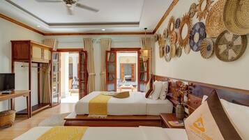 Quarto casal ou duplo luxo, sacada, vista para o jardim | Vista do quarto