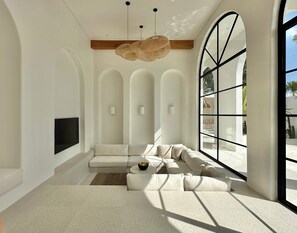 TV, offices - Luxurious two-bedroom villa in Bingin (Kecamatan Kuta Selatan)