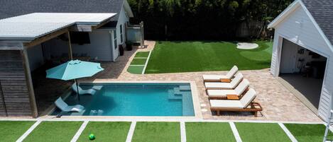 A heated pool