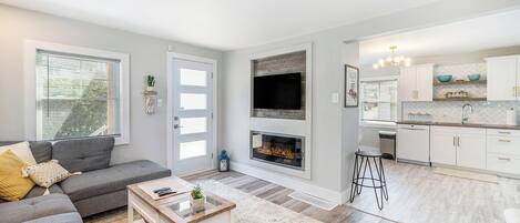 TV connectée, cheminée