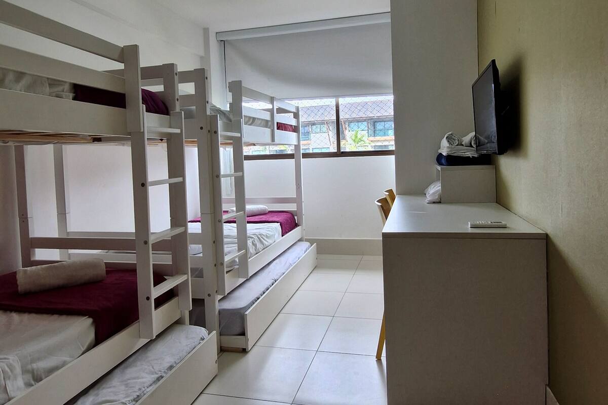 2 bedrooms, blackout curtains, free WiFi, bed sheets