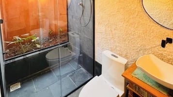 Towels, soap, shampoo, toilet paper