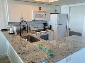 Fridge, stovetop