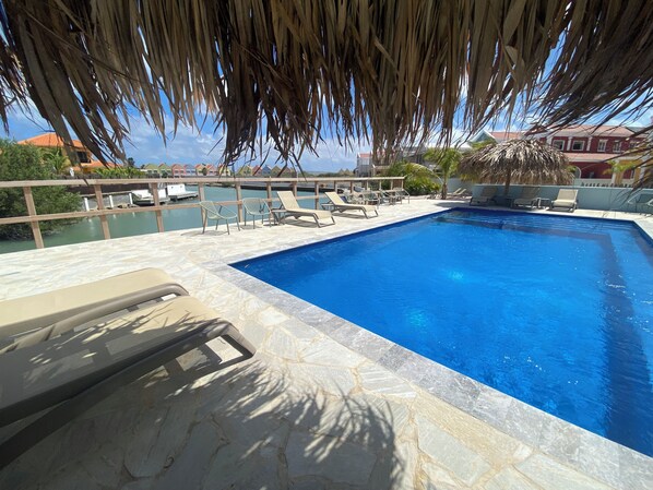 Outdoor pool - KAS COCOLOCO Lagoon – private waterfront living with resort comfort (Bonaire)