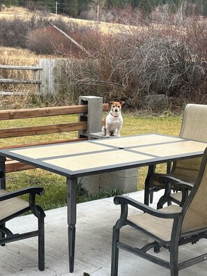 Outdoor dining - The Russian Olive Homestead (Arlee)
