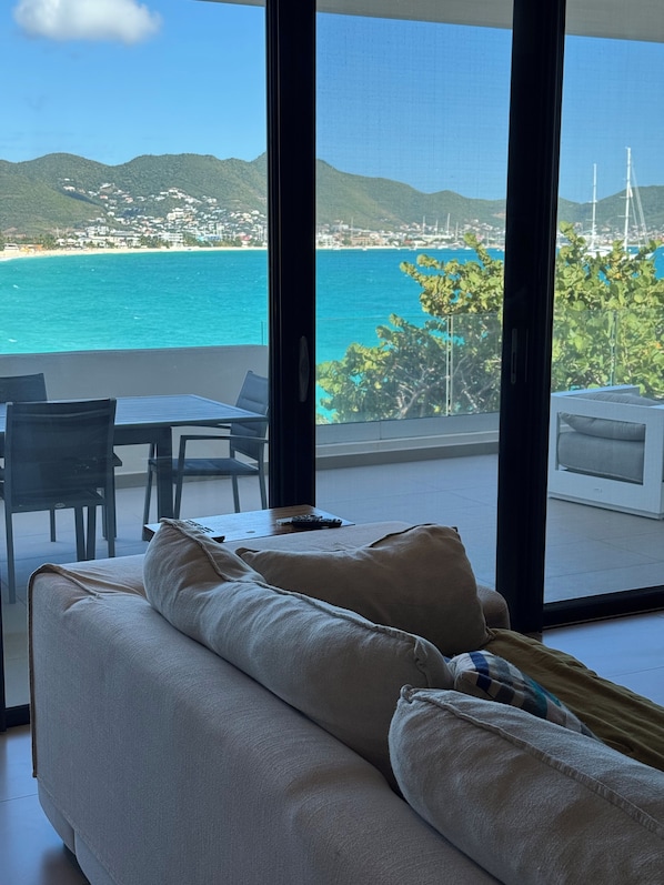 Una Smart TV, videojuegos, libros, un reproductor estéreo