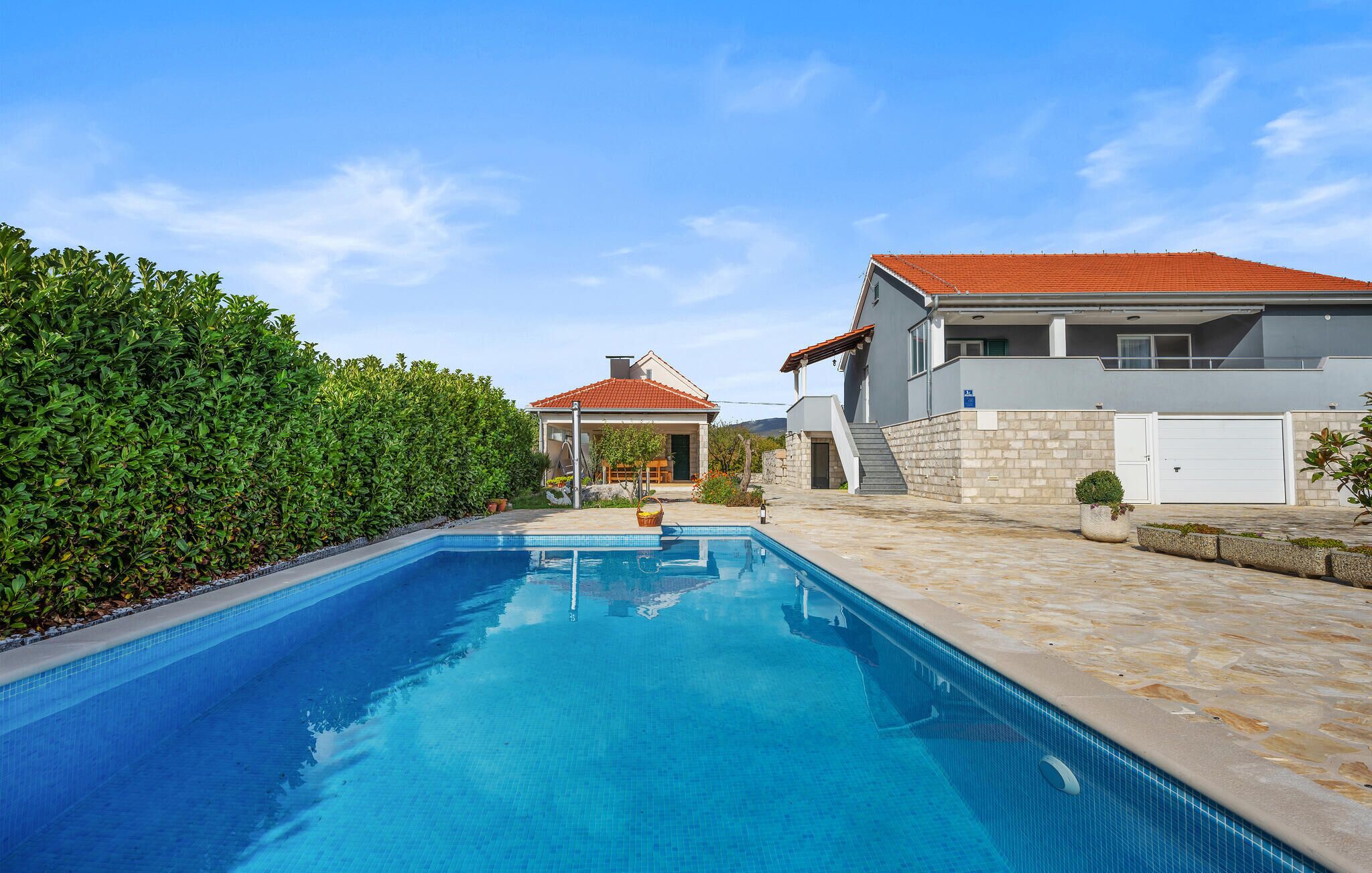 A heated pool
