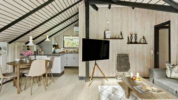 Smart TV, fireplace