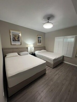 2 bedrooms, iron/ironing board, WiFi, bed sheets