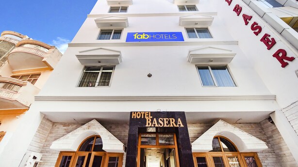 A hotel facade with a prominent 'fabHOTELS' sign and 'HOTEL BASERA' entrance. - Fabhotel Basera (Haridwar)