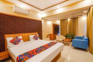 Lakens van Egyptisch katoen, luxe beddengoed, een kluis op de kamer