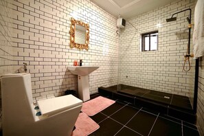 Douche, serviettes fournies