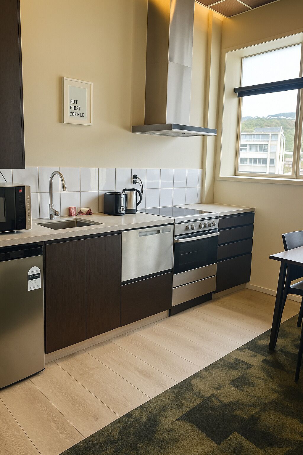Standard Apartment, 2 Bedrooms | Private kitchen | Mini-fridge, microwave, stovetop, dishwasher
