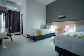 华丽双床房 | 办公桌、笔记本电脑工作区、免费 WiFi