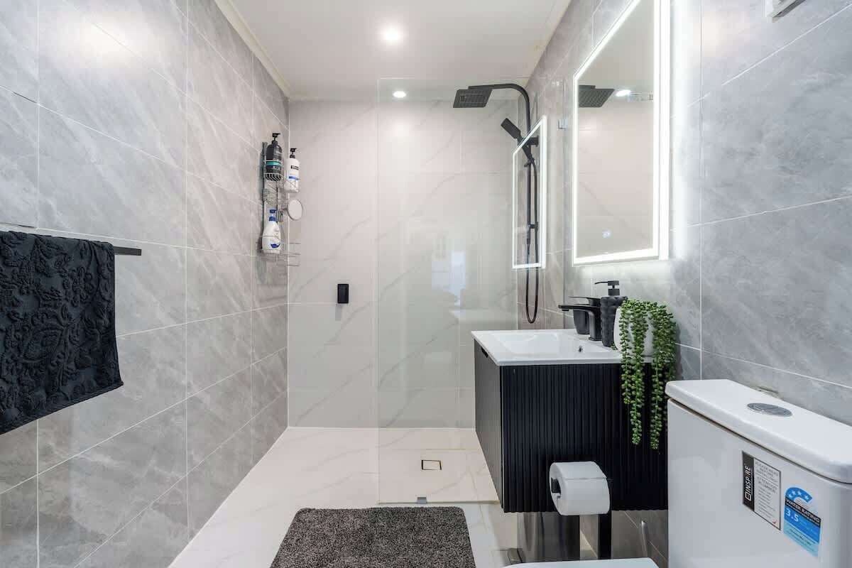 Shower, hair dryer