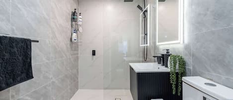 Shower, hair dryer