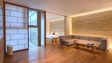 Luxury-Villa, 1 Schlafzimmer, Nichtraucher | 1 Schlafzimmer, Daunenbettdecken, kostenlose Minibar, Zimmersafe