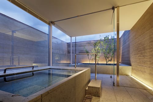 Combined shower/tub, deep soaking tub, hair dryer, bathrobes