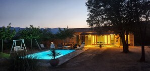 Outdoor pool, a heated pool
