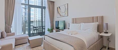 1 chambre, coffres-forts dans les chambres, fer et planche à repasser