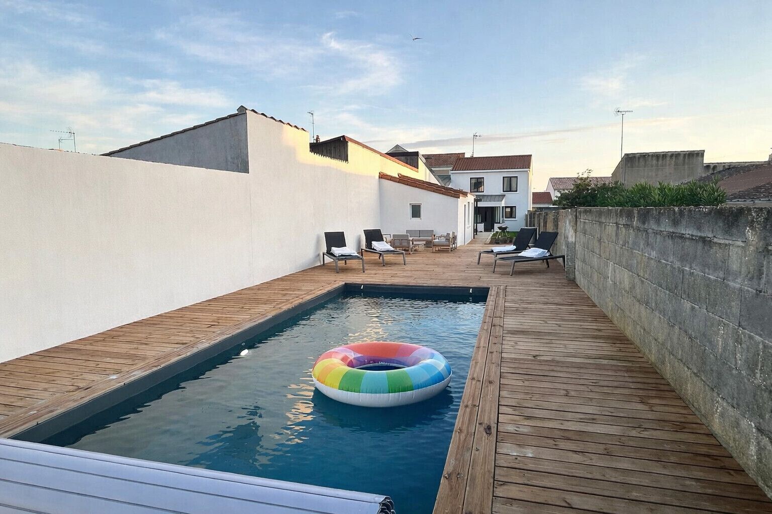A heated pool
