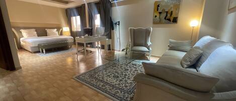 Senior Suite, 1 King Bed, Balcony, City View | 1 bedroom, premium bedding, down comforters, Tempur-Pedic beds