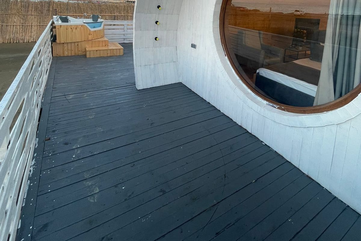 Cabana exclusivo, vista para o mar | Terraço/pátio