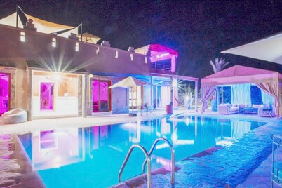 AUBERGE KENZA Villa farm hosting heated pool view of the Great Atlas