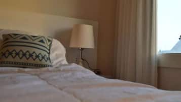 1 slaapkamer, een strijkplank/strijkijzer, wifi, beddengoed