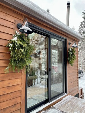 Exterior detail - Private Brook-Side Tiny House in the Woods with Gazebo (Saint John)
