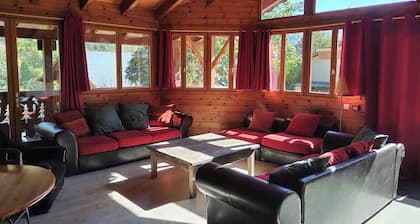Spacious chalet sleeps 15