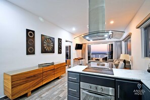 Apartment, 2 Bedrooms, Balcony, Ocean View | Private kitchen - Condos Near Malecon Bay & Sunset Views (La Paz)