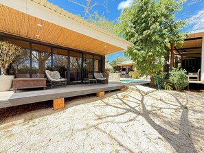 Terrace/patio - Beach House 5 min walk to white beach, open kitchen concept, unique experience. (Santa Cruz)