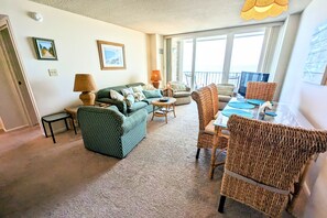 TV, DVD player - Stunning Beachfront Condo with Shared Pool, Private Balcony & Fast WiFi (Ocean City)
